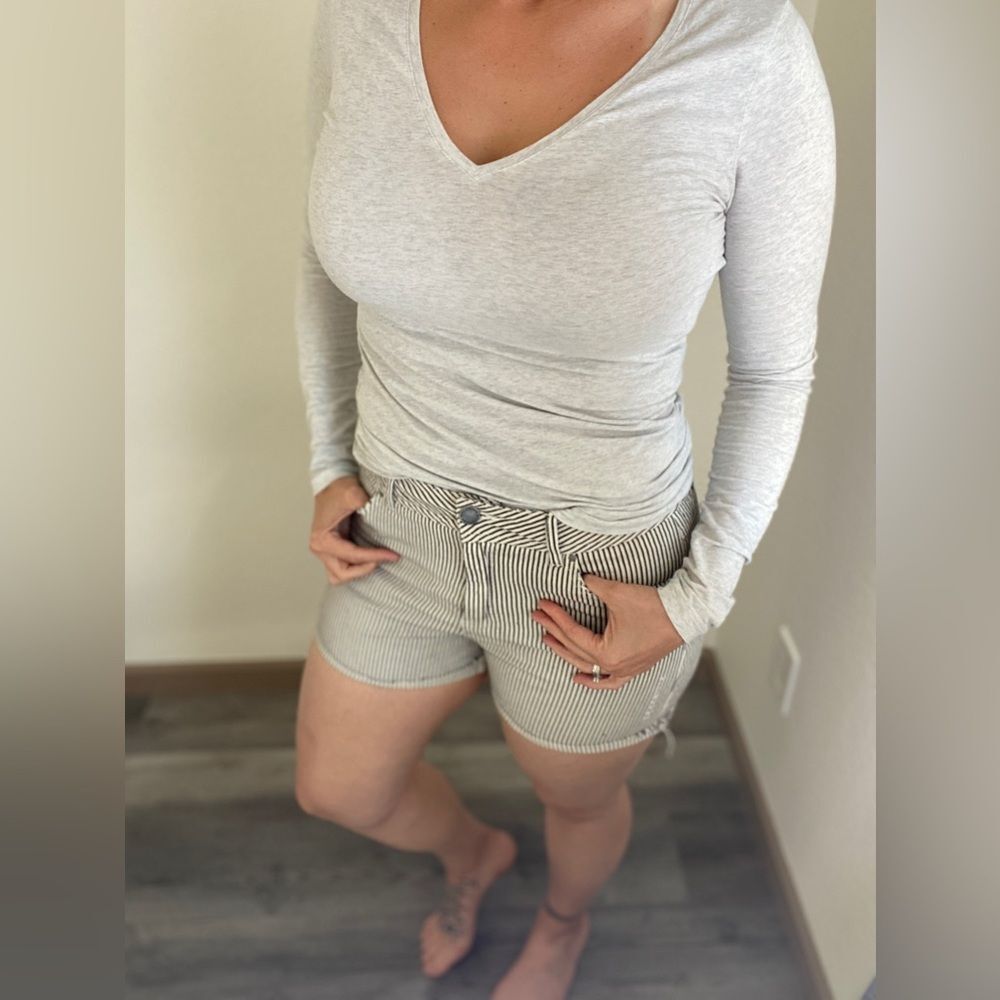 Billabong Shorts Hi Waisted Fit Stripe Boho Cotton Festival Summer